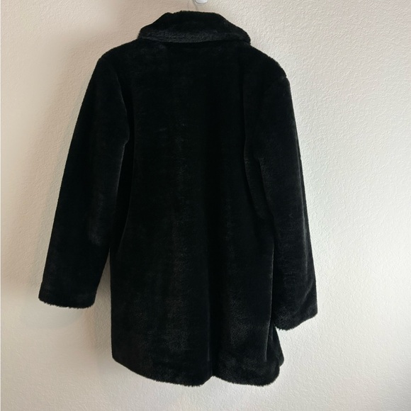 Rachel Zoe: Women's Black Faux Fur Coat - Picture 3 of 5